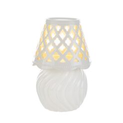 Bomboniera Matrimonio Lampada Intrecciata in Porcellana Bianca h 17 cm – Le Stelle