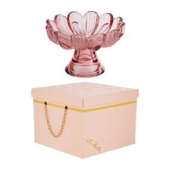 Bomboniera Matrimonio Comunione Alzatina Fiore in Vetro Ciliegia – Le Stelle