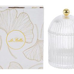 Bomboniera Matrimonio Scatola in Vetro con Pomello Dorato h 15,5 cm – Le Stelle