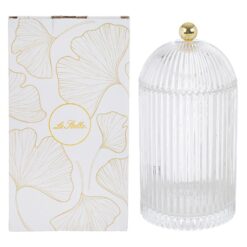 Bomboniera Matrimonio Scatola in Vetro con Pomello Dorato h 21 cm – Le Stelle