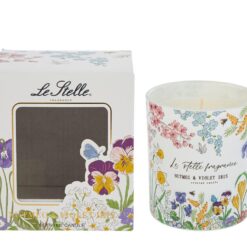 Bomboniera Comunione Matrimonio Candela Profumata Fleur 130 g in Vetro Decorato – Le Stelle