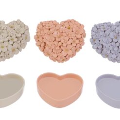 Bomboniera Comunione Matrimonio Scatola Cuore con Decoro Floreale – Le Stelle