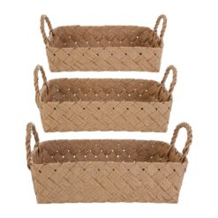 Set 3 Cesti in Paper Rattan Naturale - Le Stelle
