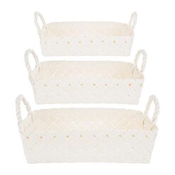 Set 3 Cesti in Paper Rattan Bianco - Le Stelle