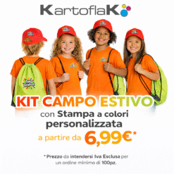 Kit Cappellino + T-Shirt + Sacca Personalizzata con Stampa a Colori