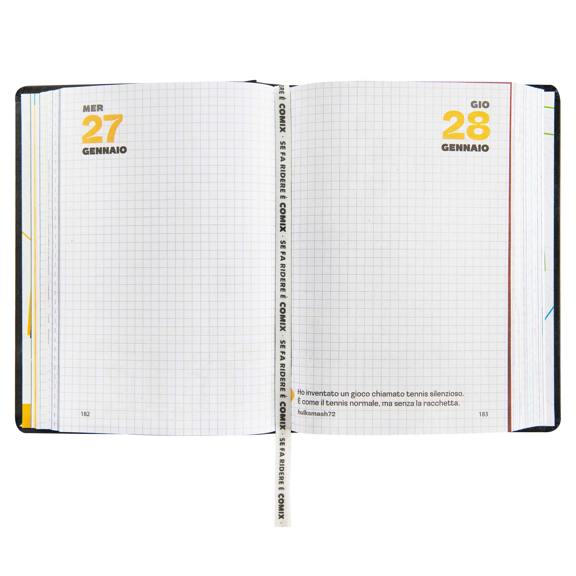 Diario-Agenda-16-Mesi-2026-2027-Mignon-Plus-Comix-Black-and-Silver (2)