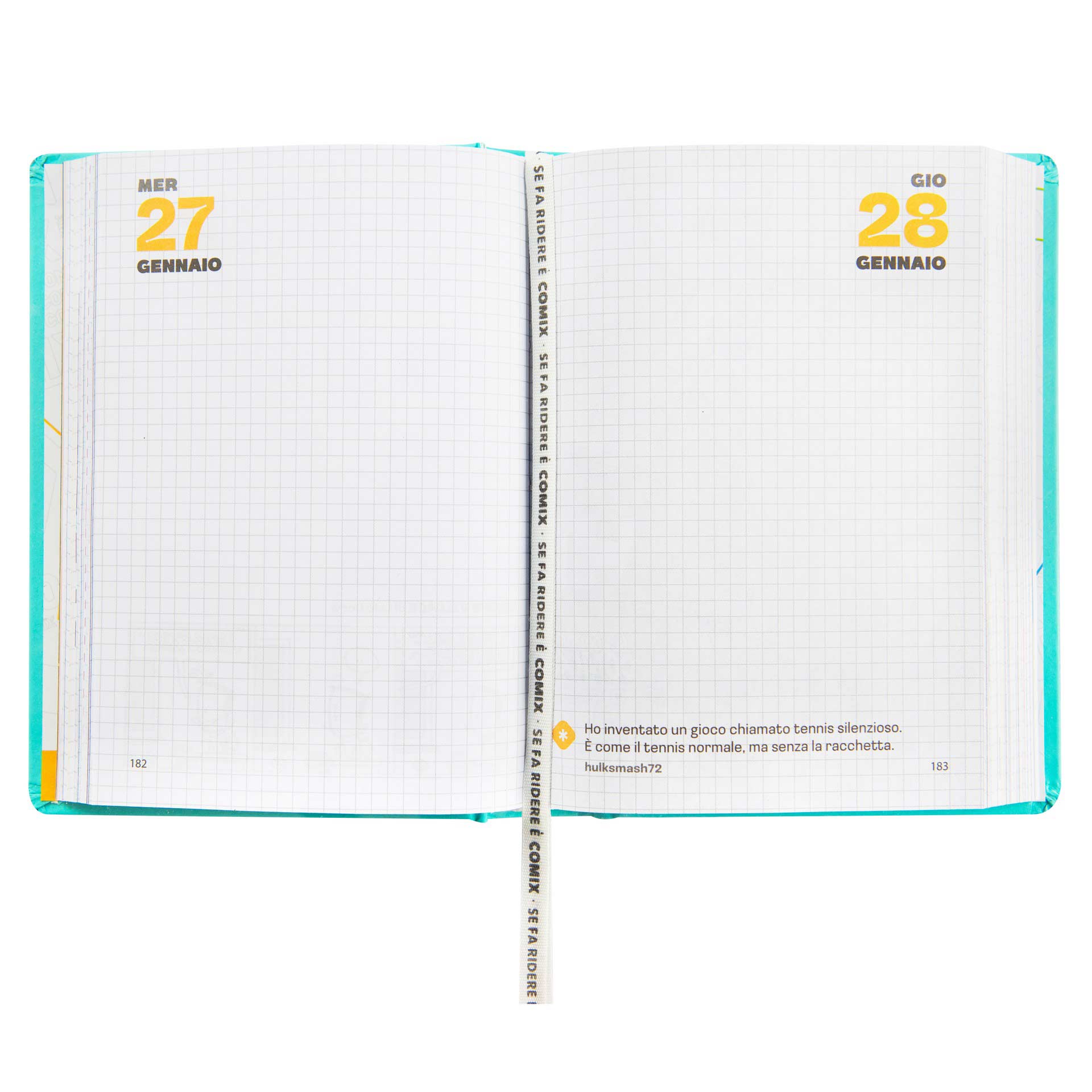 Diario-Agenda-16-Mesi-2026-2027-Mignon-Plus-Comix-Turchese (2)
