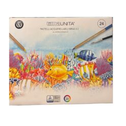 Confezione 24 Pastelli Acquerellabili Mina 4.2 Tinta Unita