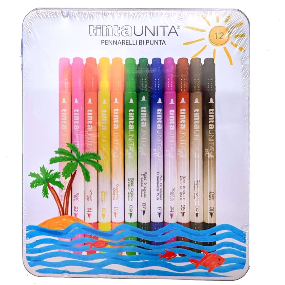 Set-12-Pennarelli-Brush-Bi-Punta-in-Scatola-di-Metallo-Tinta-Unita (2)
