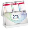 Calendario da Tavolo 2027 - Modello Multicolor Neutro - 13 Fogli con Spirale Metallica