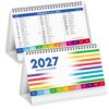 Calendario da Tavolo 2027 - Modello Smart Color Neutro - 13 Fogli con Spirale Metallica