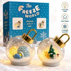 Lampada LED a Forma di Palla di Neve in Vetro