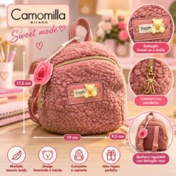 Zainetto Mini Backpack Camomilla Milano Sweet Mode Teddy Rosa