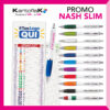 100 Calendari SLIM 2027 Personalizzati + 100 Penne Nash Color personalizzate con Gommina colorata