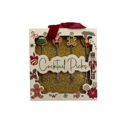 Set 4 Stecchini per Cocktail Natalizi - Christmas Cocktail Picks