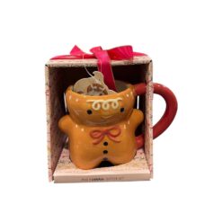 Tazza in Ceramica Omino di Pan di Zenzero con Tagliabiscotti