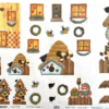 Carta di riso - Country Huts TODO 50 x 70 cm