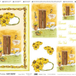 Carta velo soft precious per decoupage TO-DO - Pianta Rudbeckia 50x70 cm.